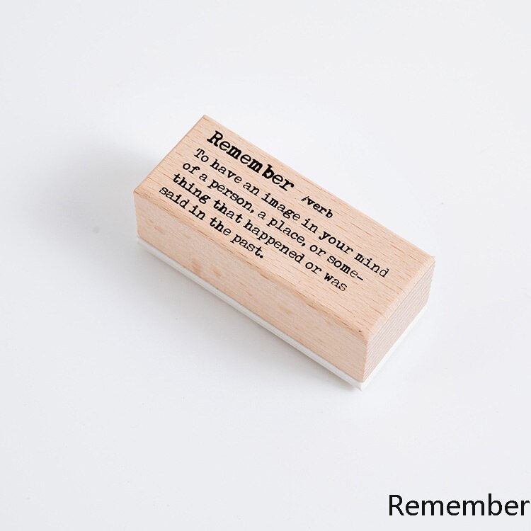 retro Englisch Wörterbuch holz klar Gummi stempel für DIY scrapbooking/foto Album Dekorative stempel Standard stempel holz dichtung: 5