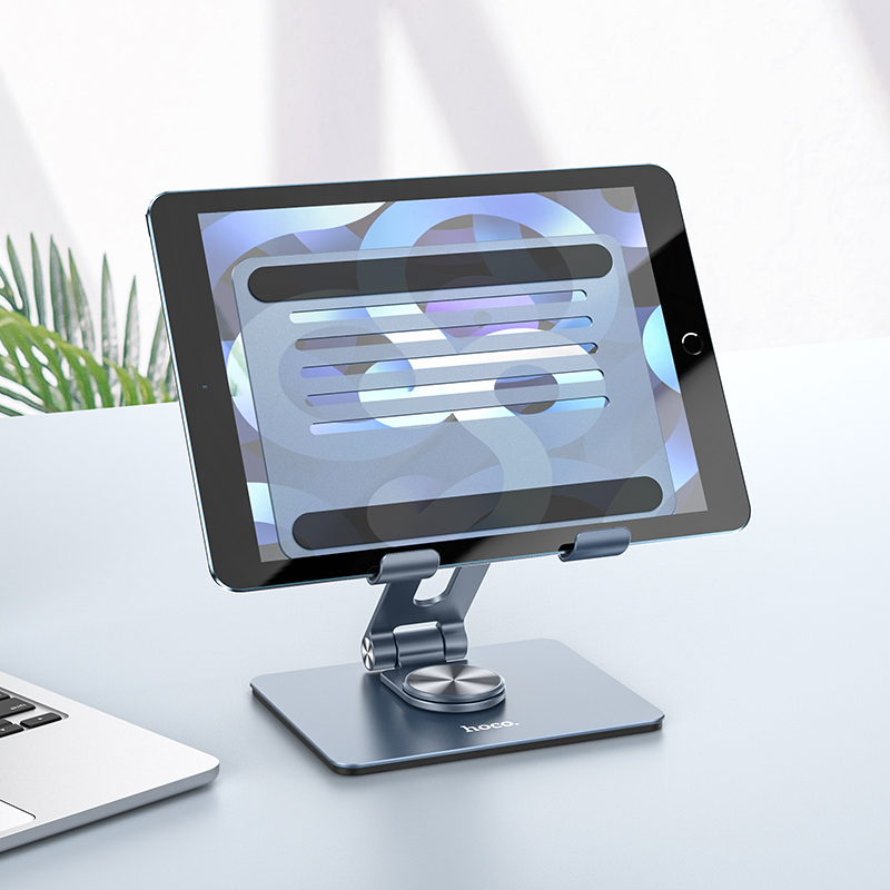 HOCO-soporte plegable de aleación de aluminio PH52 para ordenador portátil, accesorio giratorio de 360 ° para iPad Air, antideslizante, para Macbook Pro