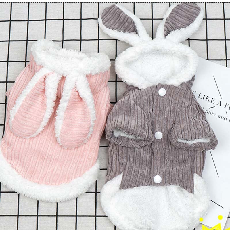 Automne et hiver oreilles de lapin mignon hiver épais pull Teddy Hiromi Bichon vêtements petit chien vêtements