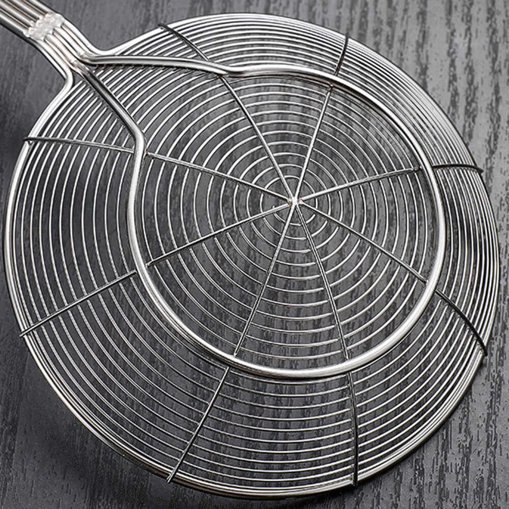 Stainless Steel Skimmer Long Handle Kitchen Cooking And Frying Spider Skimmer Fried Noodle Strainer Tool Kitchen Utensil