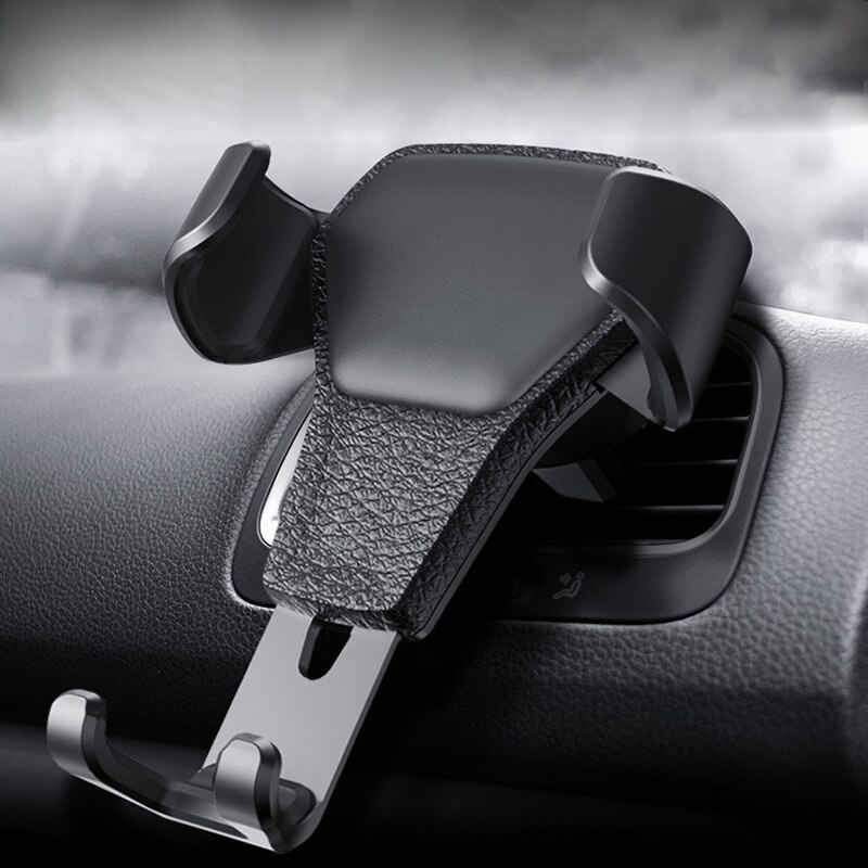 GPS leather Car Mobile Phone Holder Air Vent Mount Stand No Magnetic Cell Phone Holder For iPhone Phone In Car Bracket