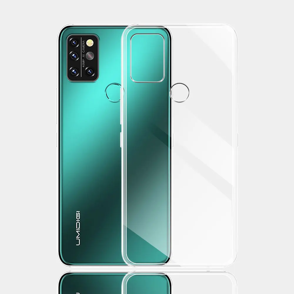 Para Umidigi A9 Pro funda ultrafina de silicona suave TPU funda trasera transparente para Umidigi A5 A7 Pro Coque Umidigi A11 ProMax Fundas: Microfibra