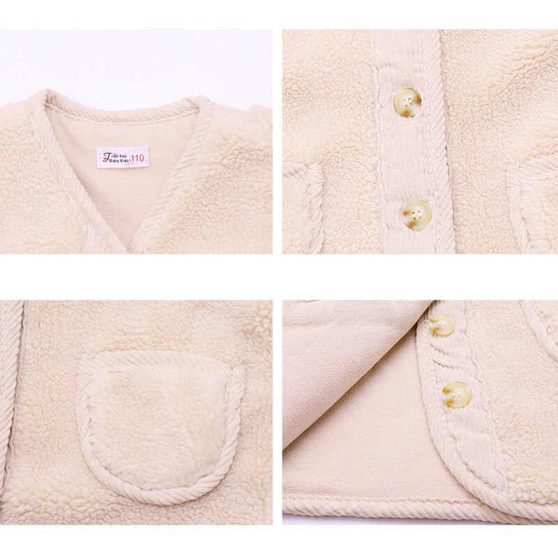 Autumn And Winter Children Boys Girls Jacket Korean Loose Lamb Fleece Thickened Coat BC821