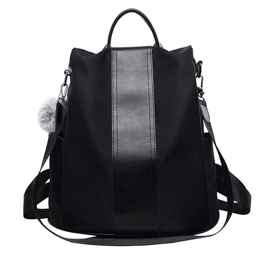 ¡Novedad de ! Mochila de piel sintética para mujer, bonita Cartera horizontal a la , bolso de viaje, bolso de almacenamiento a la , mochilas para mujer: black3