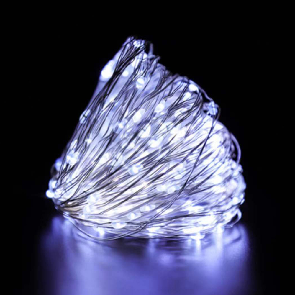 Guirlande lumineuse Led à piles en fil de cuivre, guirlande lumineuse à faire soi-même, pour noël, fête de mariage, décoration de chambre à coucher: changeant / K