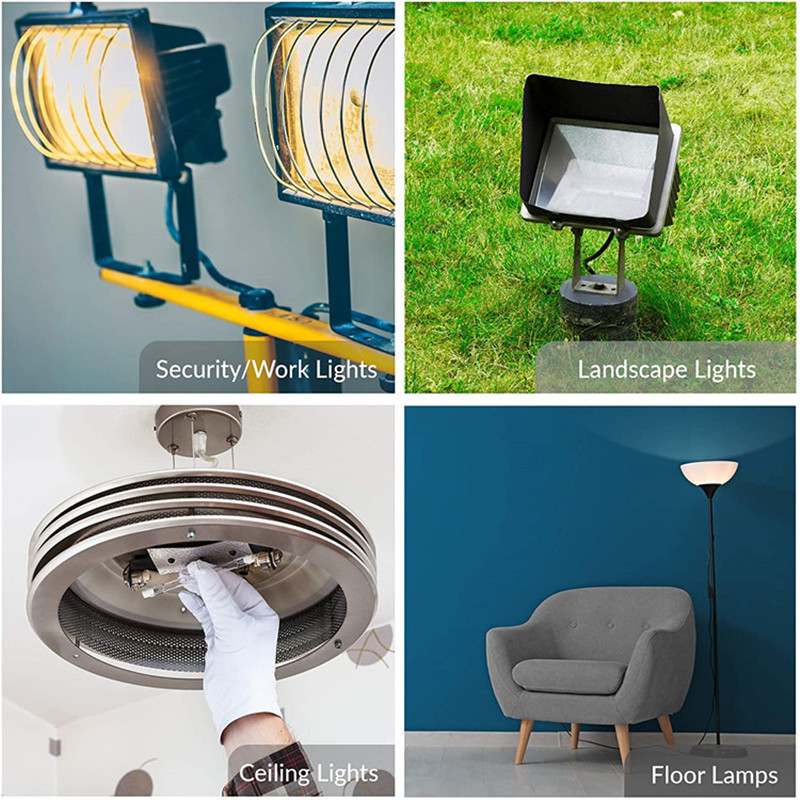 Højtydende halogenlampe  r7s glasrør wolframglødelampe 78mm 118mm 254mm j78 j118 j254 pære  ac110v 220v