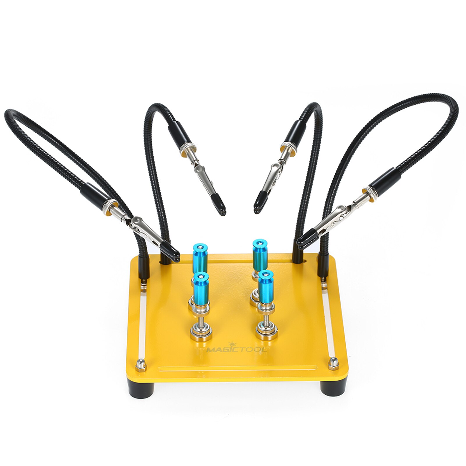 PCB Fixture Base Arms Soldering Station PCB Fixture Helping Hands Third Hand System Electronic DIY Tools with Metal Base