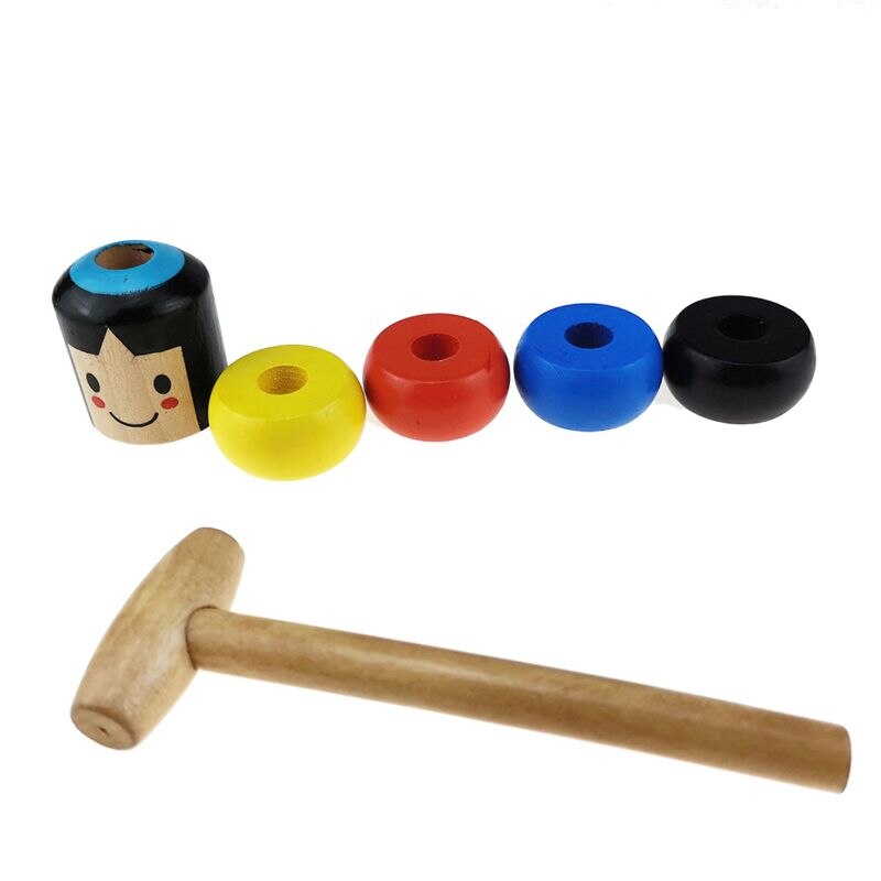 1pc/ sets magische houten poppen voor kinderen, grappige trucs, komedie, magie, rekwisieten, onsterfelijke poppen, straatkunst voor kinderen