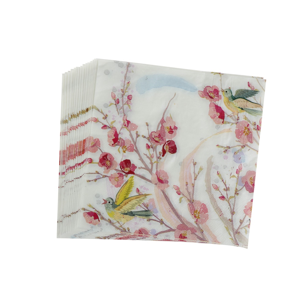 20 stuks Gedrukt Bloem Papier Servetten Voor Bruiloft en Partij Decoratie Tissue Stof Decoupage Primaire houtpulp Servet 30*30cm