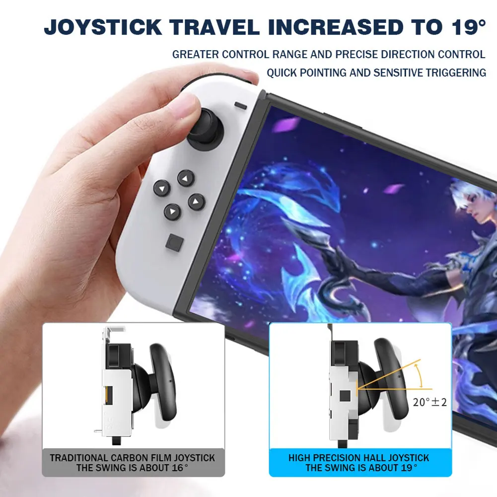Joystick à effet Hall pour Nintendo Switch/Lite/OLED Joycon, bâton de pouce analogique sans dérive, bâton électromagnétique, 1/2 pièces
