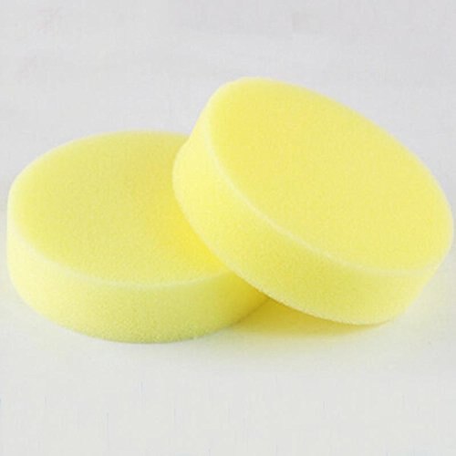 2 st runda syntetiska konstnärsborstar svampar polymerlera verktyg & målning fylla på vattenlera keramik svamp hantverk våta svampar