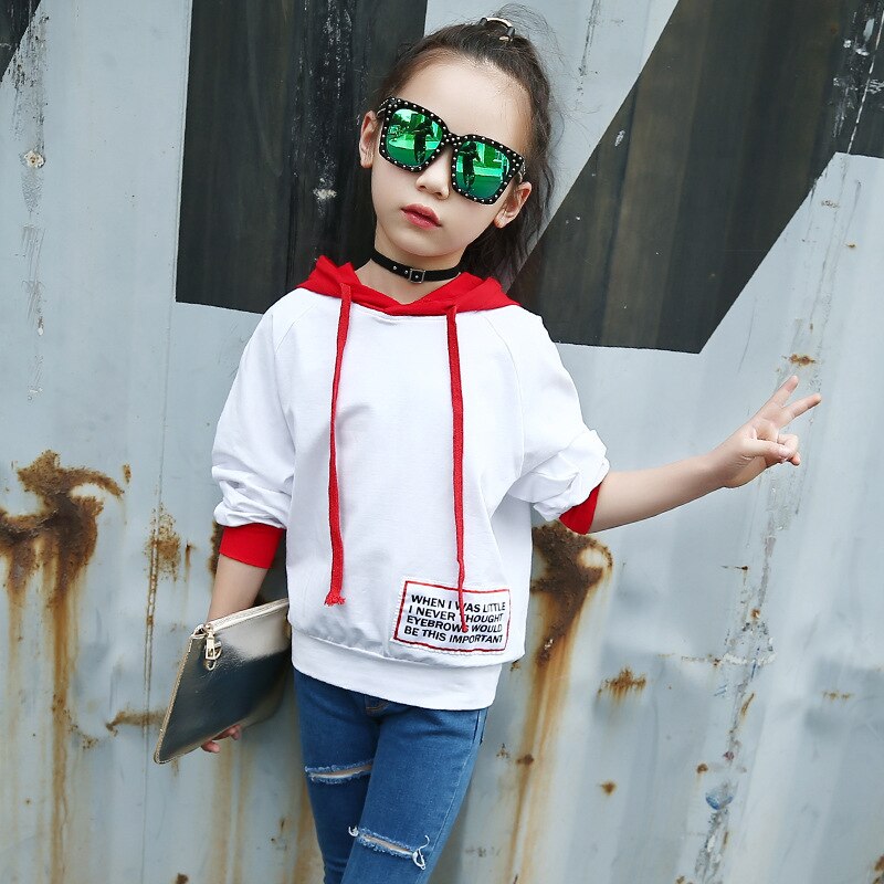 T-Shirt manches longues filles | à rayures, décontracté, printemps-automne , 4-12ans: WHITE / 12T