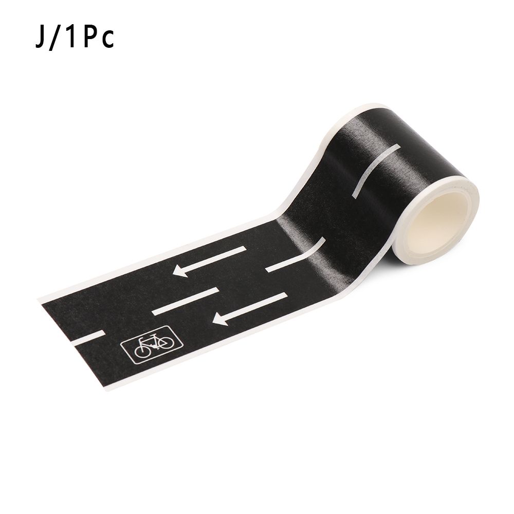 1/5 Pcs DIY Intelligence Route Mark Adhesive Safety Education Traffic Sticker Study Road Signs Tool Railway Road Tape: -J-1Pc