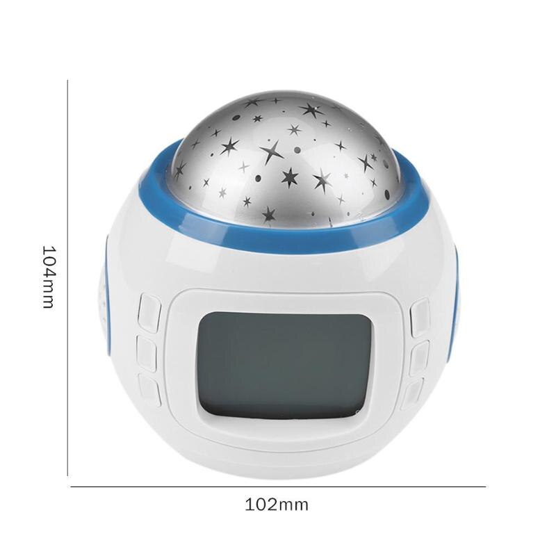 LED Digitale Wekker Snooze Starry Star Gloeiende Wekker Voor Kinderen Babykamer Kalender Thermometer Batterij Niet Inclusief