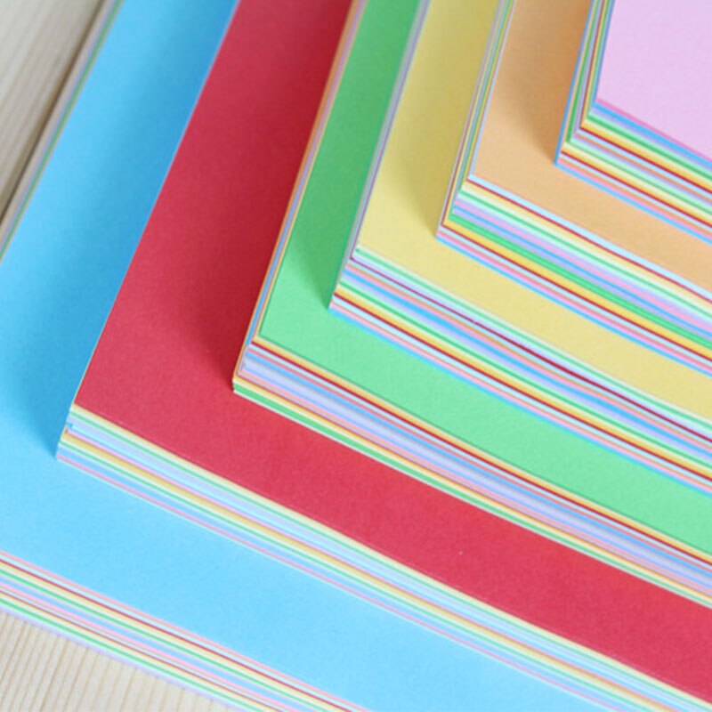 100 pièces carré Origami papier Double côtés solide couleur pliage papier multicolore enfants à la main bricolage Scrapbooking artisanat décor