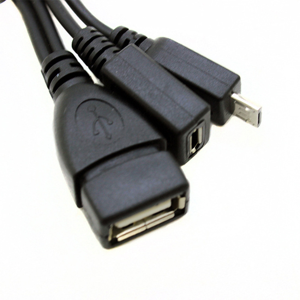 2 en 1 OTG Micro USB Host Power Y divisor adaptador USB a Micro 5 pines Cable macho hembra para Fire Tv 3 o 2a generación Fire Stick
