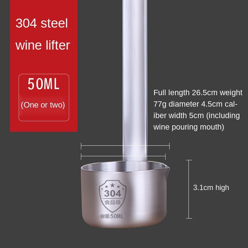 Cuchara elevadora de vino colgante, embudo de aceite de acero inoxidable 304, filtro doméstico de gran calibre pequeño, cantidad de vino: Gris