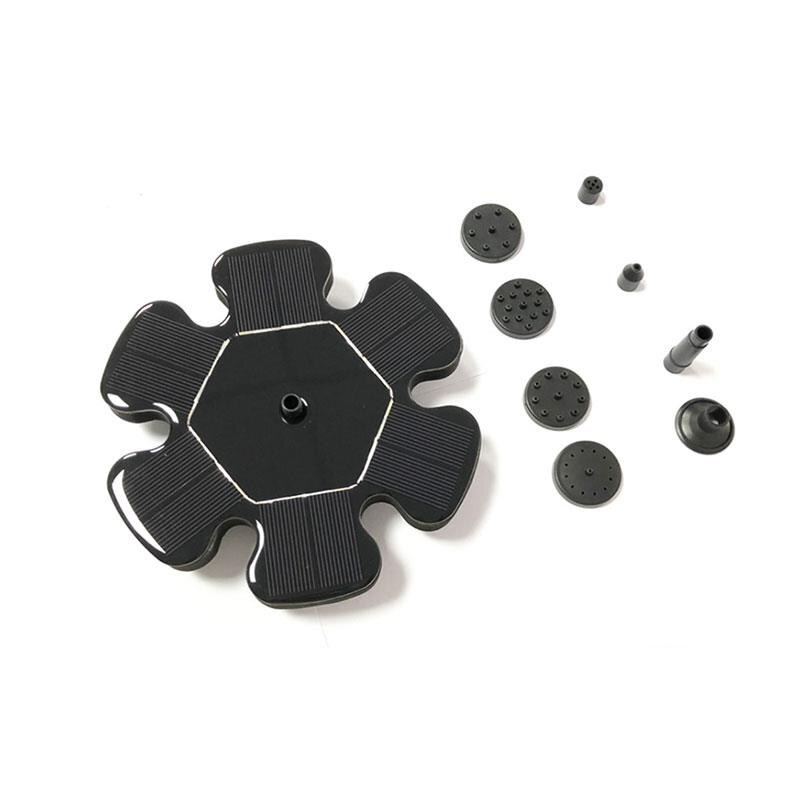 Mini Solar Powered Fountain Garden Pool Pond Solar Panel Floating Fountain Garden Decoration Water Fountain: Six petals