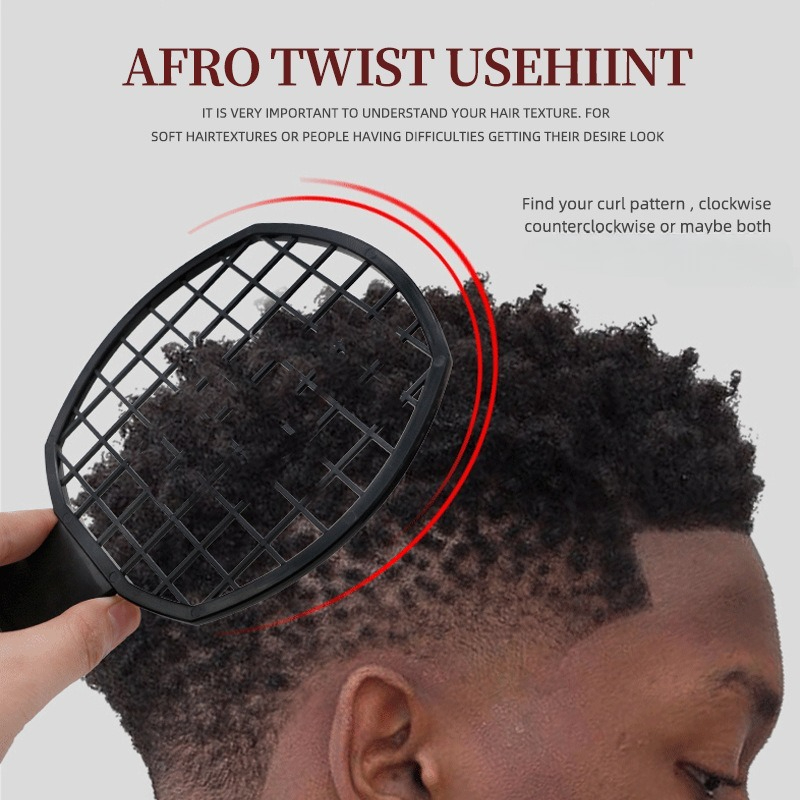 1Pc Curling Borstel voor Dreadlocks Hip Hop Haar Styling Perm Detangling Smoothing Reiniging Kam Professionele Multifunctionele Tool