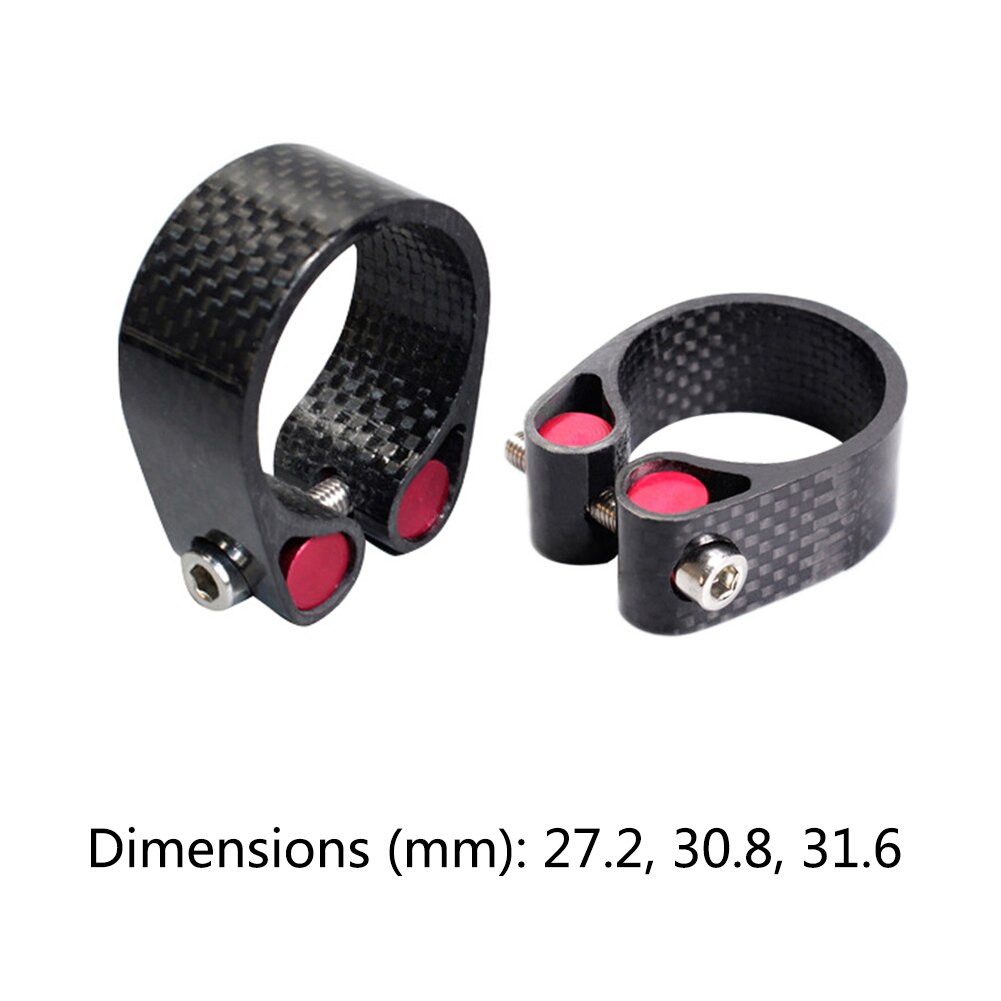 Mountain Bike Repair Mount Bracket Cycling Carbon Fiber Practical Outdoor Durable Nut Fastener Seat Post Clamp