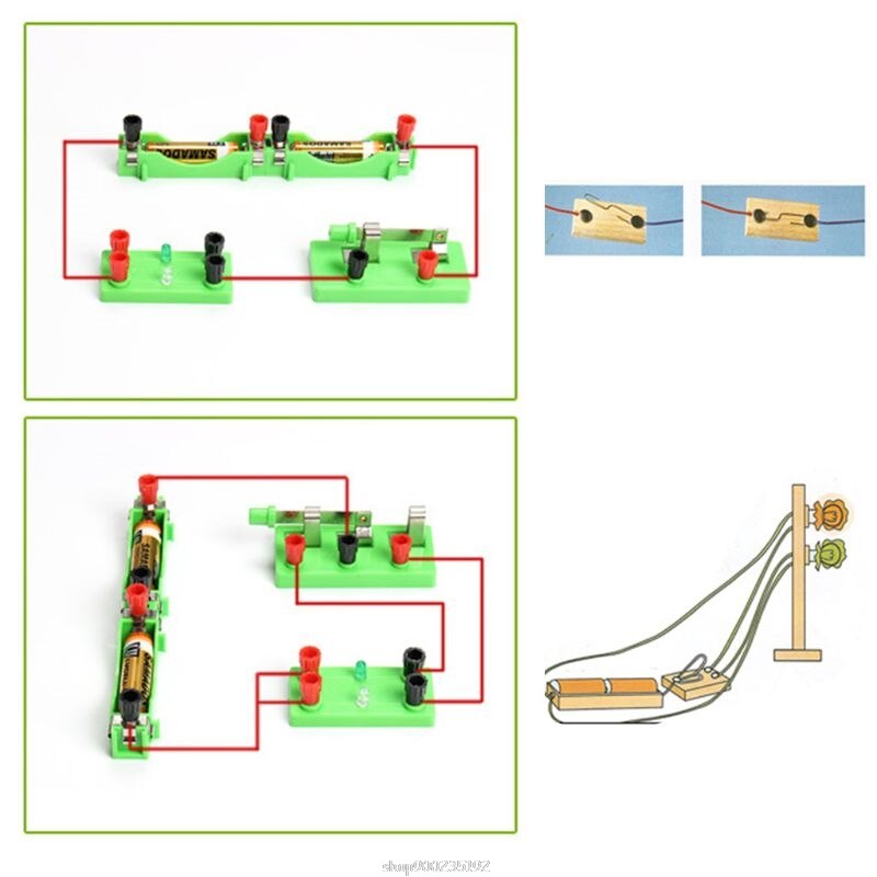 Physics Labs Circuit Learning Kit Basic Electricity Discovery Principles Kit for Science Study Parallel Experiment Parts O09 20