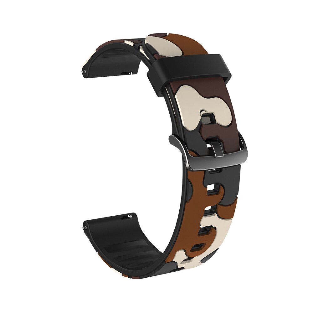 Bracelet Sport intelligent à motif de Camouflage, pour Huawei Watch GT 2 2e GT2, 42mm 46mm, 20mm 22mm: Camouflage brown / 20mm(gt 2 42mm)