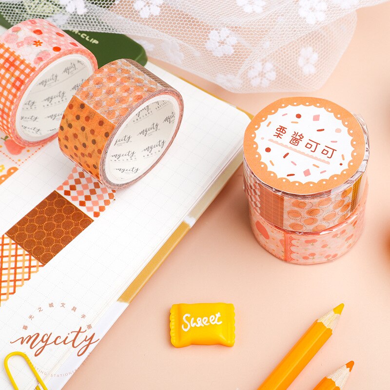 Koreansk sød frisk maskering washi tape diy dekorativt tape til dagbog scrapbooking dekoration kawaii papirvarer
