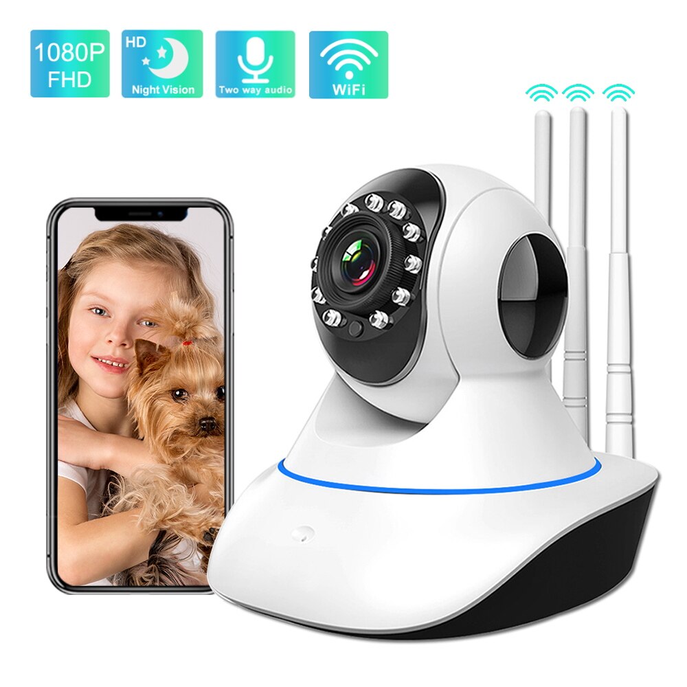 Elektronische Babyfoon Video Surveillance Camera Wifi Night Vision Two Way Audio Bewegingsdetectie Home Security Video Nanny Cam