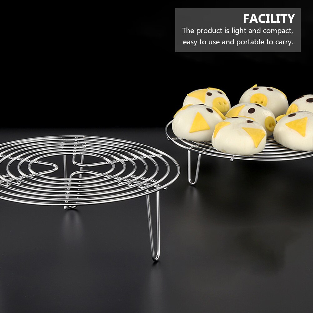 Roestvrij Staal Stoomboot Rack Multi-purpose Ronde Koeling Rack Voor Stomen Kookgerei Pot Mesh Stoom Lade Keuken Accessoires