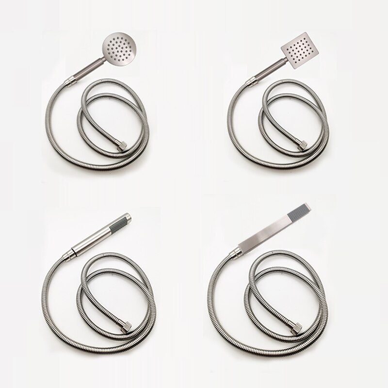 High Pressure Handheld Shower Head with Powerful Shower Spray Matt Metal Stainless Steel Hand Held Showerhead Brushed Finish