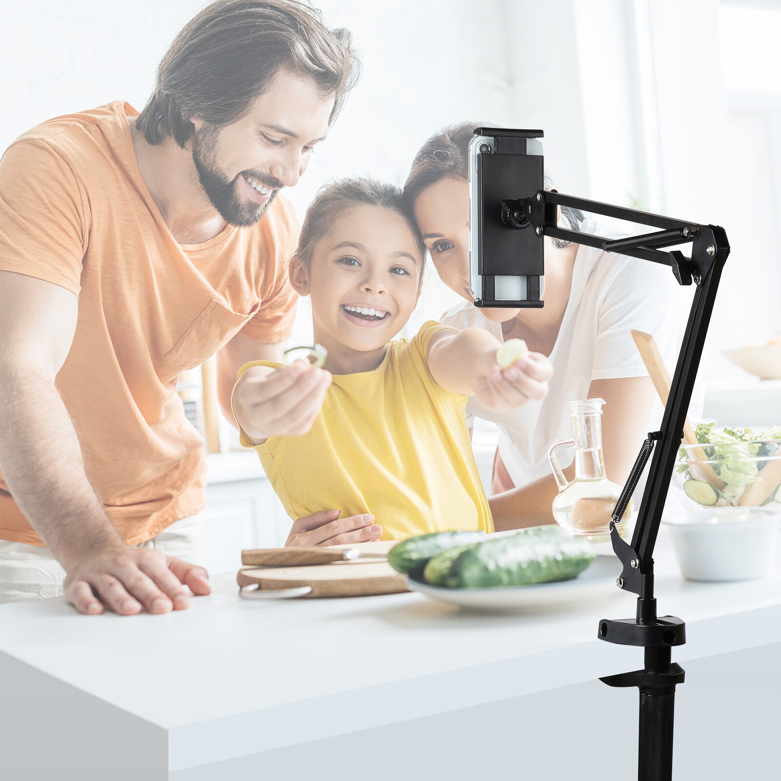 PULUZ-brazo mágico perezoso, soporte de suspensión portátil con accesorio para tableta, PC, teléfono, Selfie