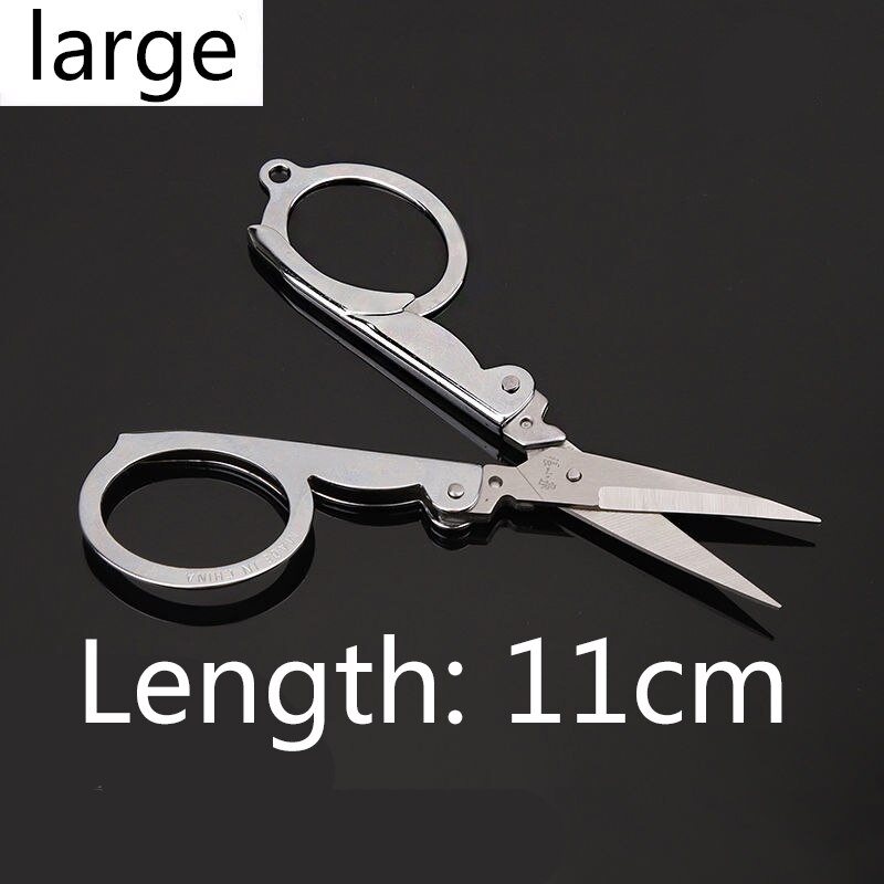 Edelstahl Mini Falten Schere Nagel Knipser Kleine Schere Tragbare Tragbare Reise Fisch Draht Schere Kleine: groß / 3 Stck