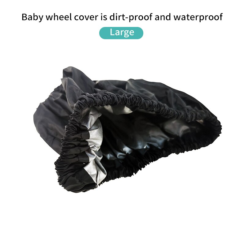 1pc Baby Stroller Wheel Cover Stroller Accessories Pram Buggy Wheel Cover Anti Dust Oxford Cloth Reusable Stroller Wheel Cover: Large