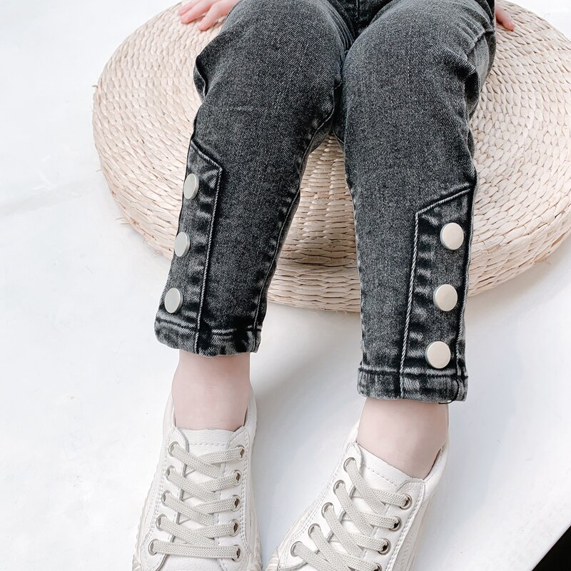 Nuovi pantaloni Denim per bambina primavera e autunno per bambini pantaloni lunghi per bambini abbigliamento in cotone per bambini Jeans Casual per bambini 2021