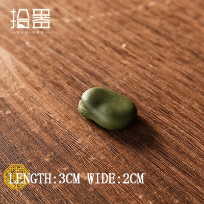 Yixing – service à thé en argile violette, , Mini citrouille Lotus, Kung Fu chinois, plateau à thé, accessoires de décoration: Broad Bean