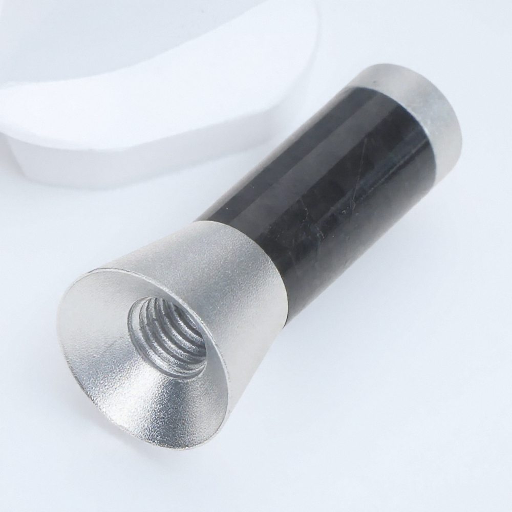 1 set van 35cm universele autodakantennes met verbeterd signaal, gemaakt van koolstofvezel en metaal, korte, gedrongen mast voor autoaccessoires: Zilver