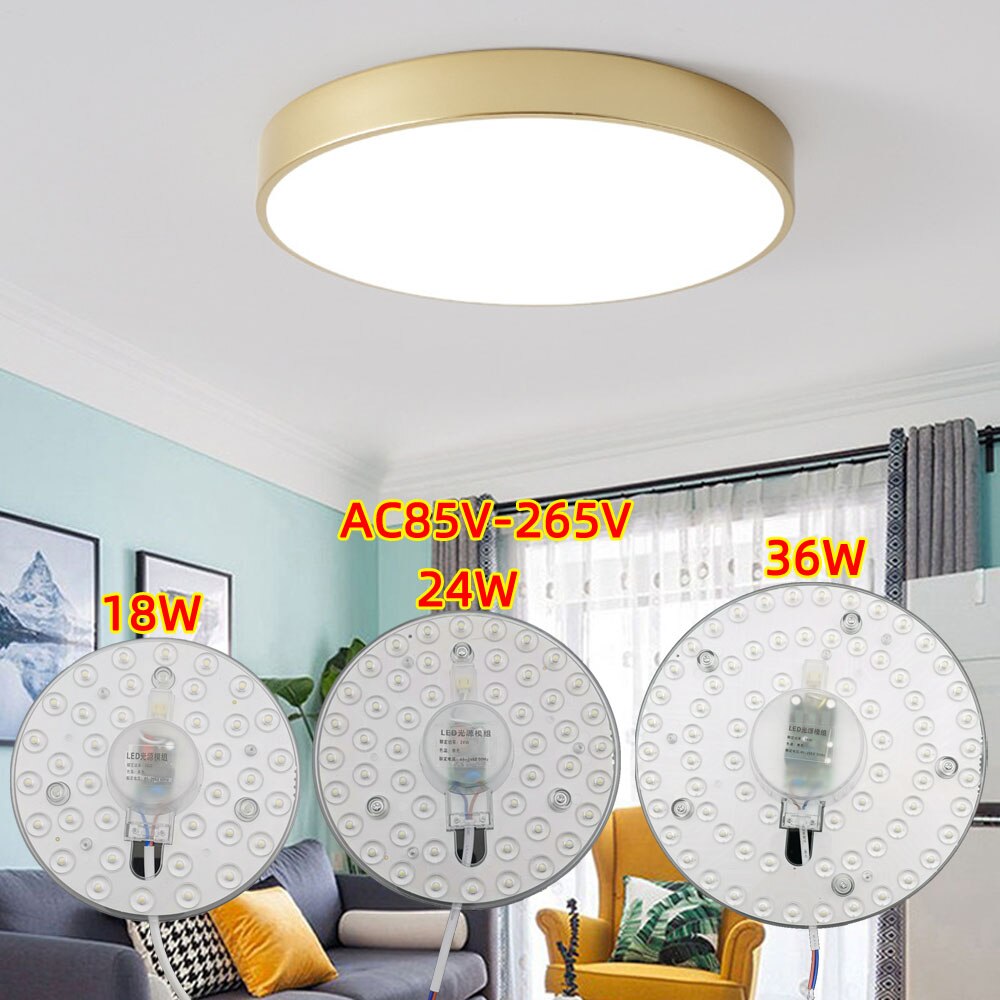 Ceiling Lamps LED Module AC85-265V AC220V 230V 36W 18W 24W LED panel Light Replace Kitchen Bedroom Bathroom Lamps light source