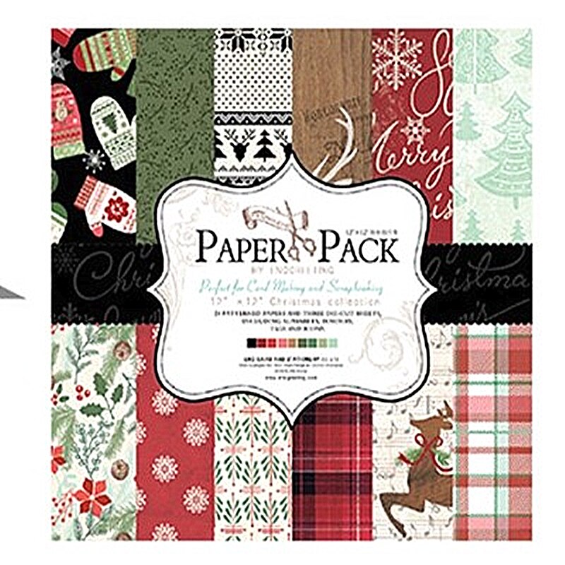 24Pcs 12Inch Scrapbook Papier Pad Vintage Papier Pack Patroon Metalen Achtergrond Papier Diy Gelukkig Planner Kaart Maken Dagboek project