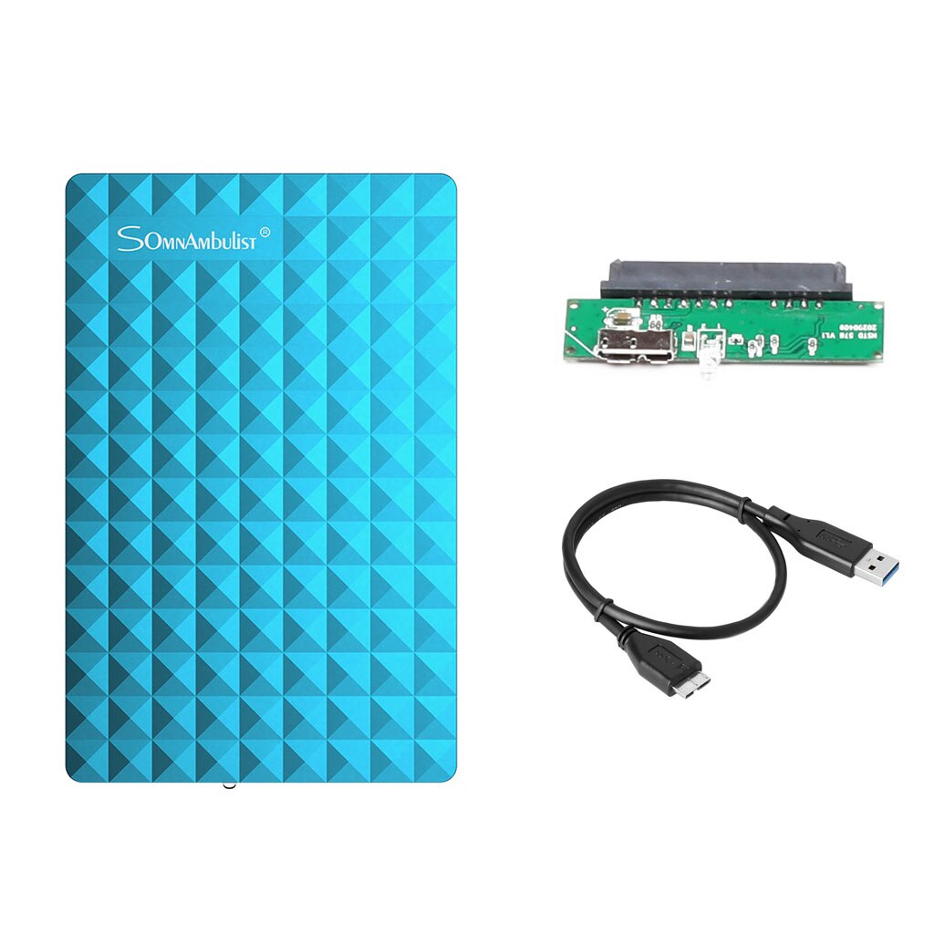 Usb 3.0 High Speed 2.5 Inch Externe Sata Hdd Mobiele Harde Schijf Doos: Sky Blue