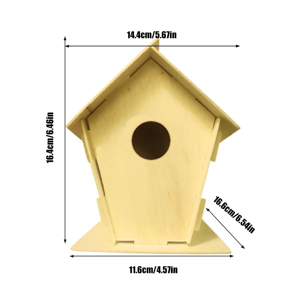 Maison en bois pour oiseaux, Kit mural pour nichoir d'extérieur, nichoir pour oiseaux bricolage boîte Portable