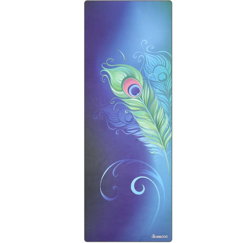 Mikrofiber bomuld yoga håndklæde skridsikkert absorberer sved udvide længere bærbar fitness gym rejse pilates yoga måtte folde stof håndklæde