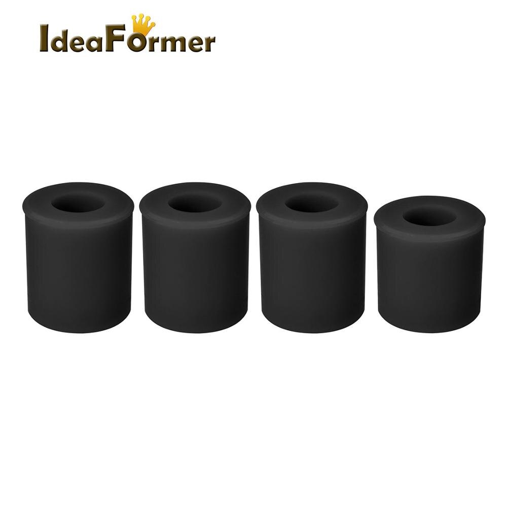 Colonna di livellamento del letto caldo del distanziatore solido ad alta temperatura del Silicone delle parti della stampante 1set 3D 3pcs lungo + 1PC corto per CR10/CR10S Ender-3: Black