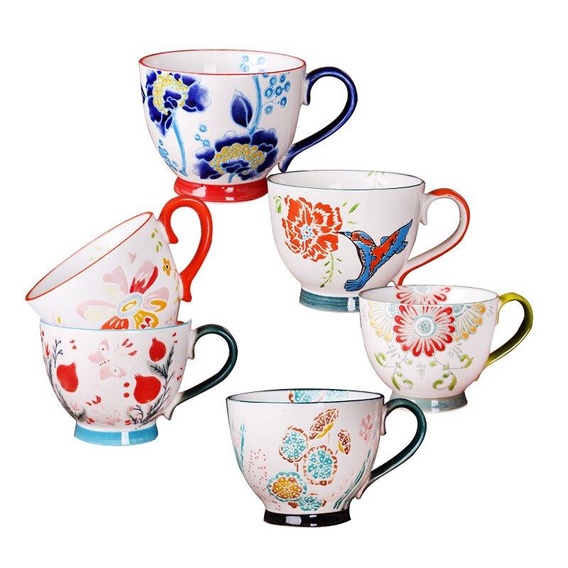 ceramic cup, ceramic soup cup with handle, pasta cup, milk cup, breakfast cup coffee cup