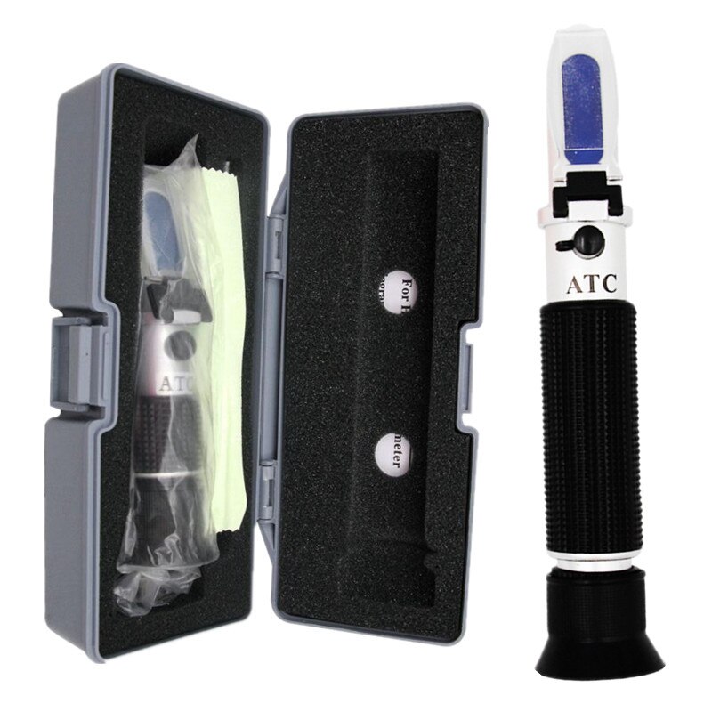 Brix Refractometer 2 In 1 Brix &amp; Zoutgehalte Refractometer Atc 0-32% Brix &amp; 0-28% Zoutgehalte Meten natriumchloride In Voedsel Zout: with retail box