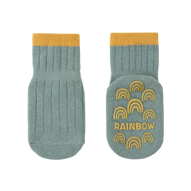 Calcetines con suela de silicona para bebé recién nacido, antideslizantes, informales, para primavera y verano: blue