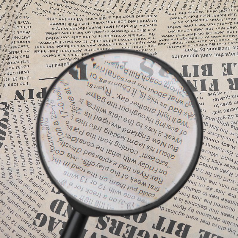 90mm Handheld Magnifier 5X Reading Map Newspaper Magnifying Glass Jewelry Loupe