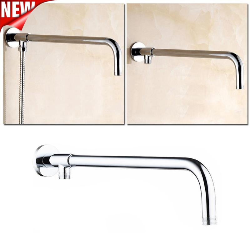 1 Pcs Stainless Steel Shower Arm Wall Mounted Shower Arm Bracket Extension Tube Kit Bathroom Accessories