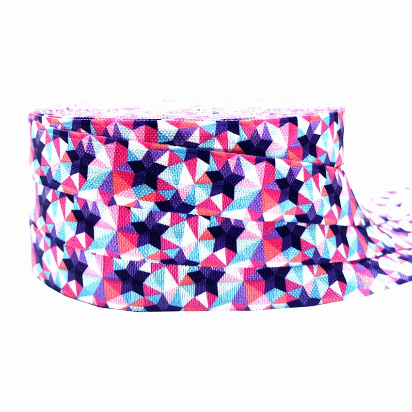 16mm Chevron Dot Arrow Car Paw Print Animal Fold over Elastic Band Sewing Tape Handmade Crafts Accessories DIY Baby Headband: P882