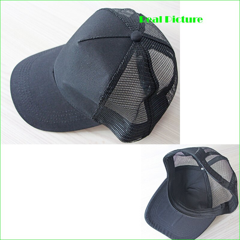 Åndbar mand trucker mesh cap kvinder løbehatte udendørs sport gør-det-selv-logoer acceptable