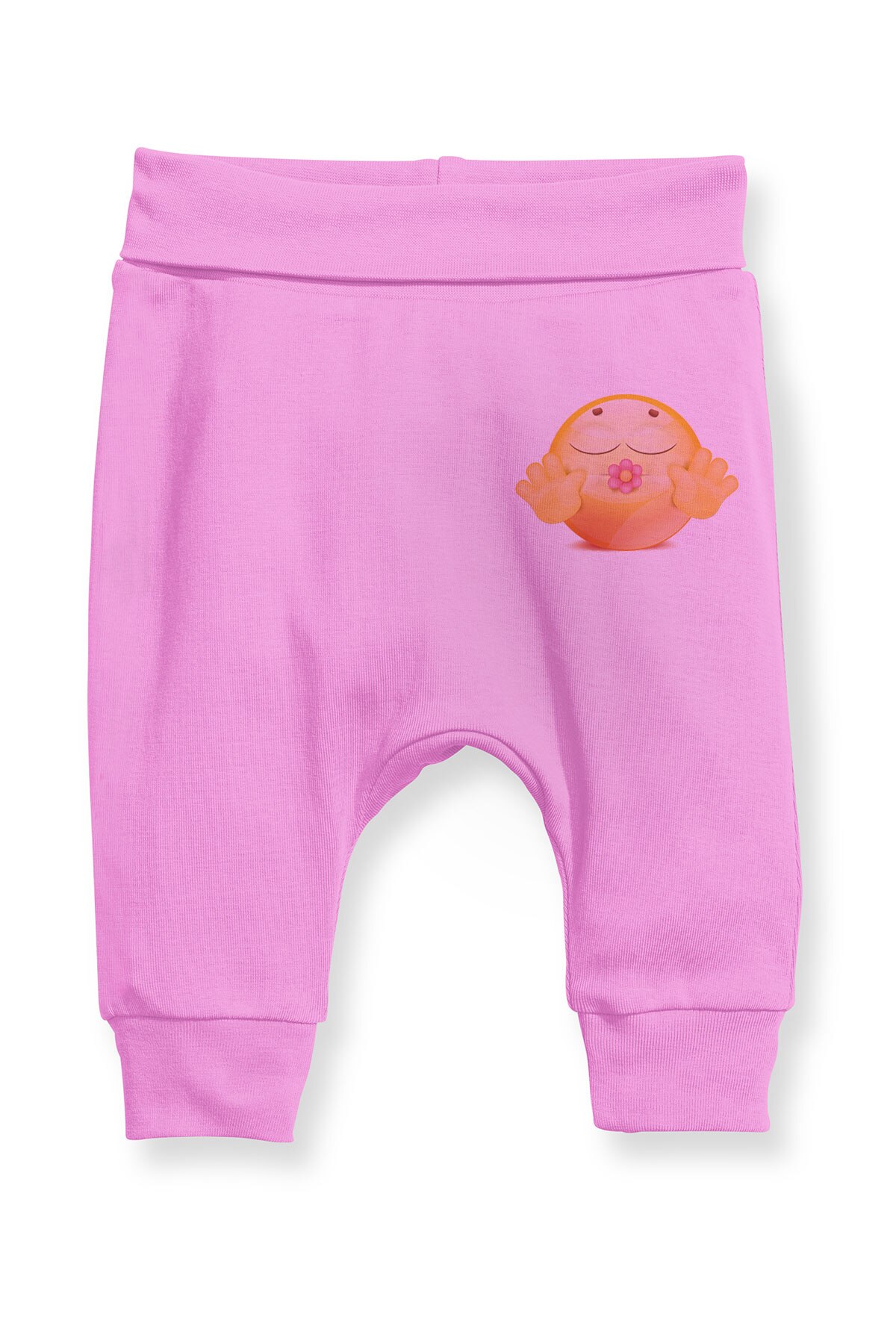 Angemiel bébé mignon Emoji bébé fille sarouel Pantalon rose